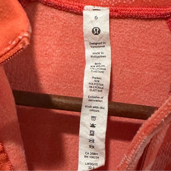 Lululemon Its Rulu Run Cropped Half Zip Camo Pale Raspberry Pink Mist Size 6 - Picture 14 of 14